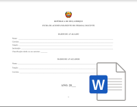 Ficha de Acompanhamento Trimestral de Pessoal Docente em documento de Microsoft Word